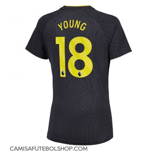 Camisa de time de futebol Everton Ashley Young #18 Replicas 2º Equipamento Feminina 2024-25 Manga Curta